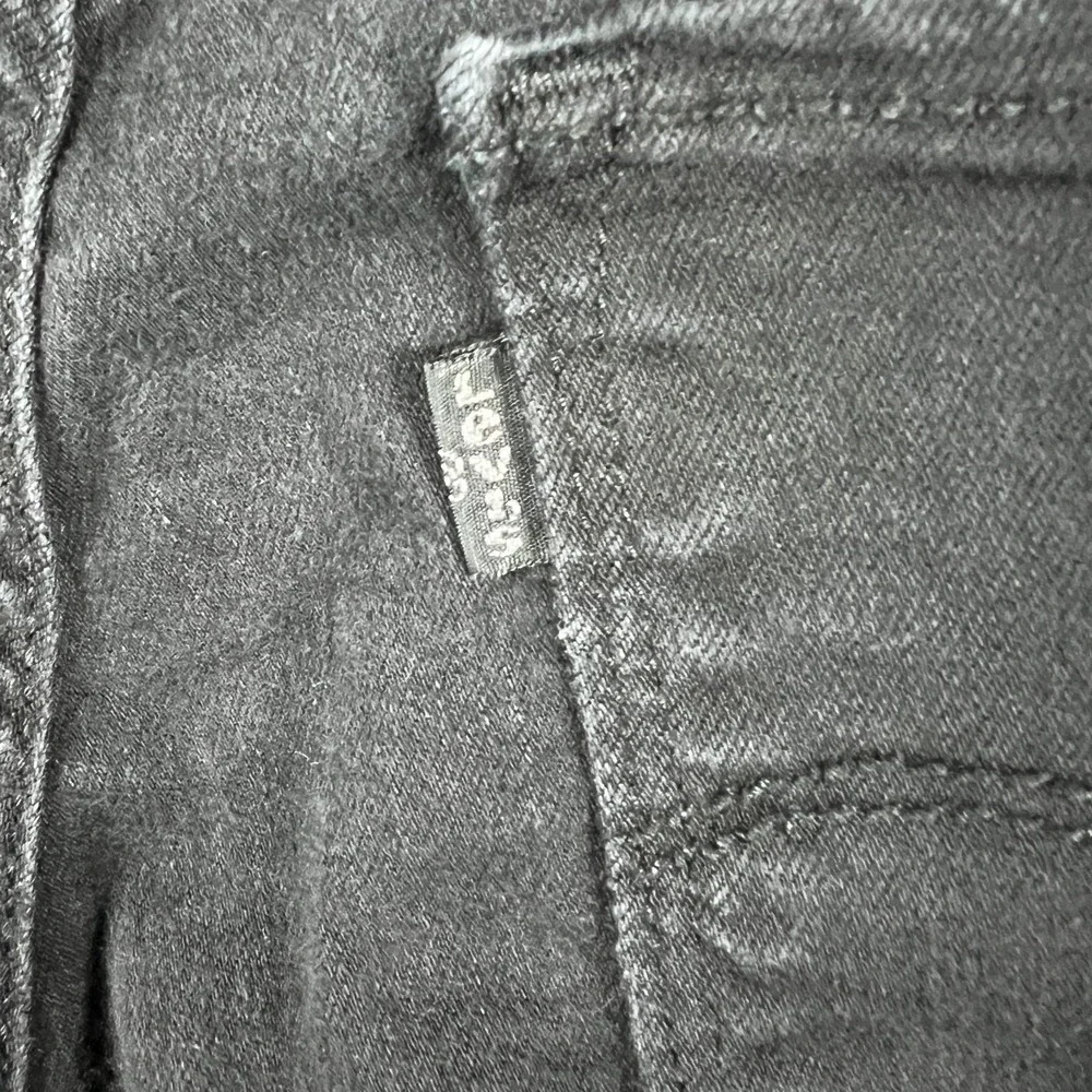 Levi's 711 Jeans Womens 16W 36x28 Black Peony Denim Cotton Mid Rise Skinny‎ Leg
